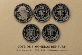 Lote 5 Monedas Bunbury
