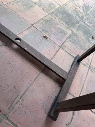 Mesa de jardín de madera de teca
