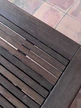 Mesa de jardín de madera de teca