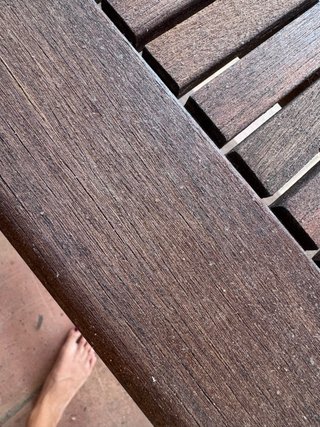 Mesa de jardín de madera de teca