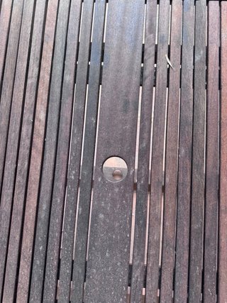 Mesa de jardín de madera de teca