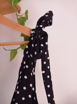 Vestido largo lunares negro talla M