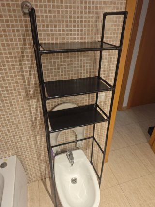 Estantería Baño Negra Fácil Desmontaje