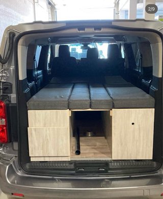 Módulo camper cama + salón furgoneta