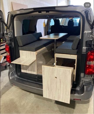 Módulo camper cama + salón furgoneta