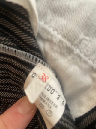 Pantalón rayas fallero negro y gris