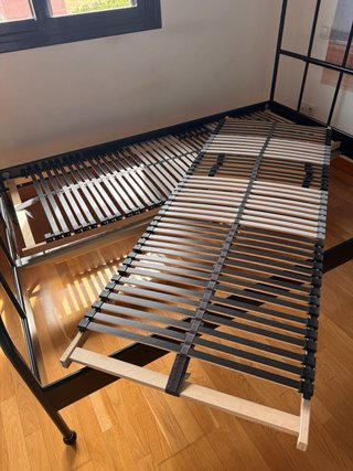 Cama Matrimonio/Doble Metal Negra