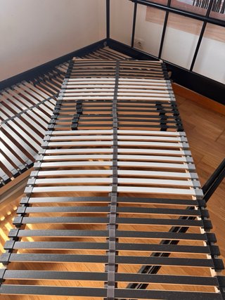 Cama Matrimonio/Doble Metal Negra