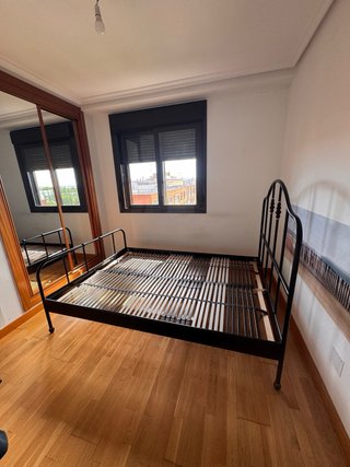 Cama Matrimonio/Doble Metal Negra