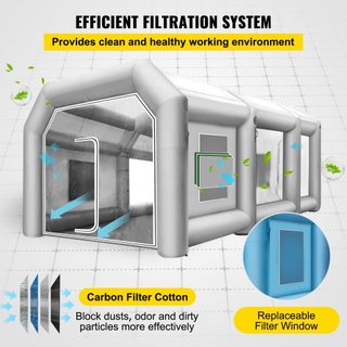 Carpa Inflable 792.5 x 396.2 x 304.8 cm Carpa de Spray Inflable Carpa Personalizada Carpa de Pintura Inflable Carpa de Pintura para Autos Gran Estación de Trabajo Tela Oxford 210D Con 2 Ventiladores