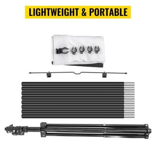 Pantalla de Proyector Tripode con Soporte de 70 pulgadas 16:9 Pantalla de Proyección 4K HD Soporte Sin Arrugas Altura Ajustable Pantalla Portátil para Proyector Interior y Exterior para Películas,...