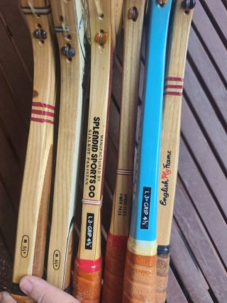 Racchette da tennis in legno per decorazione collezione vintage