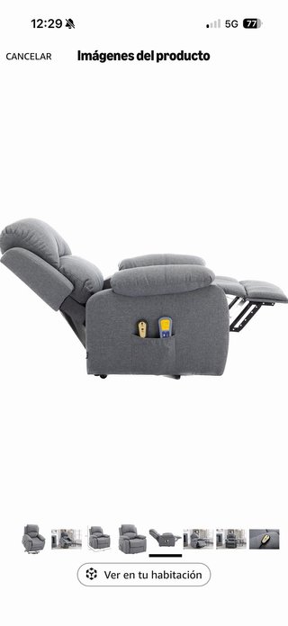 Sillón reclinable con ayuda para levantarse