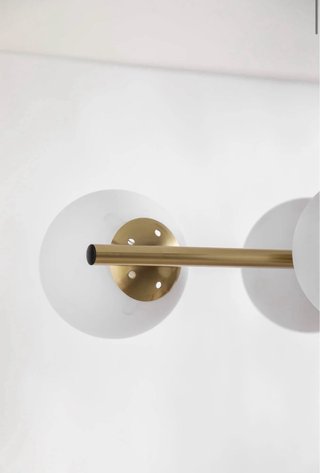 Lámpara Techo Uvol Bolas Cristal Dorado/Blanco