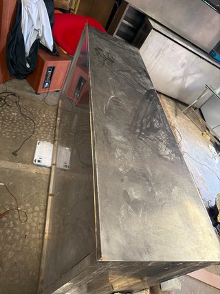 Mesa de acero inoxidable 2 m largo y 1,5 m alto 60