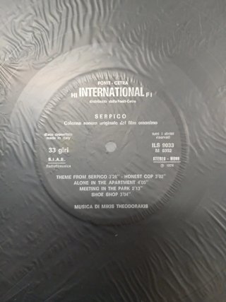 Soundtrack "Serpico" LP 33 giri 1974