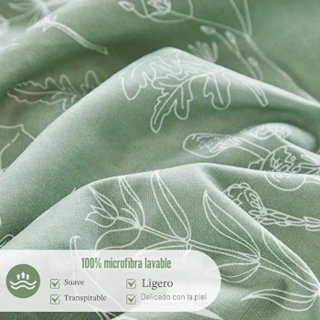 Juego Funda Nórdica Tokokimo 4 Piezas Verde Sage