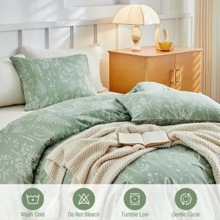 Juego Funda Nórdica Tokokimo 4 Piezas Verde Sage