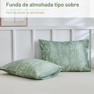 Juego Funda Nórdica Tokokimo 4 Piezas Verde Sage