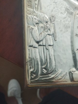 Icono religioso plata