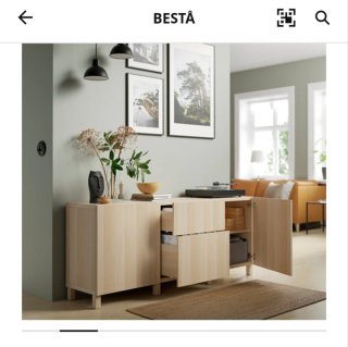 Mueble TV/Aparador Ikea Madera y Gris