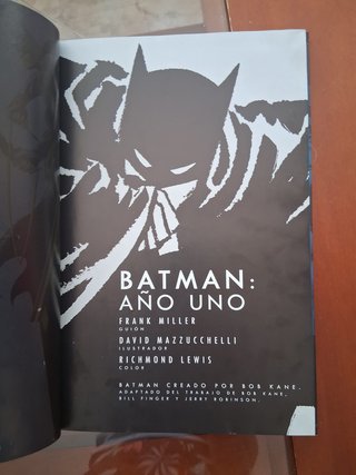 Libro cómic Batman, año uno