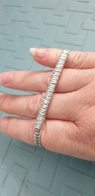 Bracciale Tennis Acciaio Zirconi