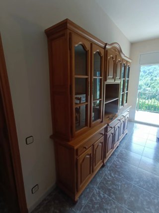 Vitrina Provenzal Madera y Cristal