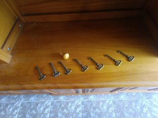 Vitrina Provenzal Madera y Cristal