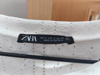 Top Zara blanco calado