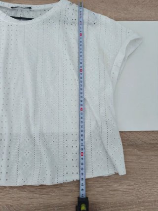 Top Zara blanco calado
