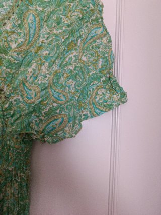 Vestido Zara estampado verde talla S