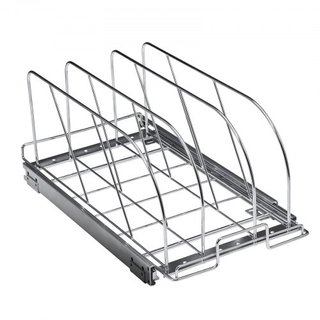 Soporte para Sartenes y Ollas, Organizador Expandible Extraíble para Debajo del Gabinete, Organización de Bandejas para Hornear Galletas, Divisores de Alambre Ajustables, Soporte para Tapas de Ace...