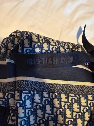 Mochila Christian Dior Monogram Azul y Blanca