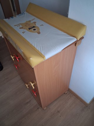 Mueble cajonera con cambiador bebé