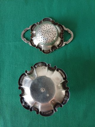Colador de té, plateado.
