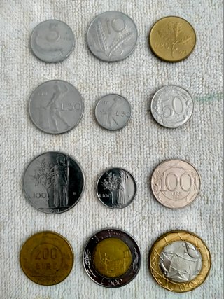 Serie 12 monete Repubblica Italiana Lire