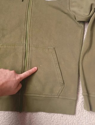 Felpa Nike con zip e cappuccio verde oliva /