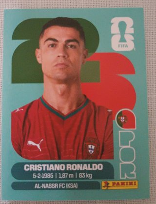 Cromo Cristiano Ronaldo Mundial 2026 Panini
