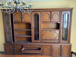 Librería Mueble Salón Madera y Cristal