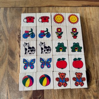 Loto madera + reloj educativo + cuerda