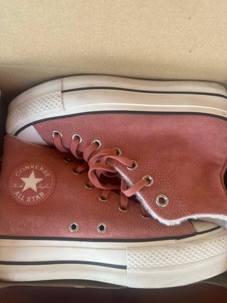 Converse rosas borreguito plataforma