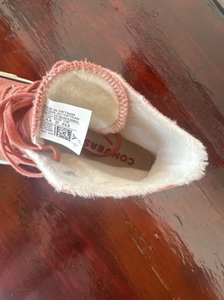 Converse rosas borreguito plataforma