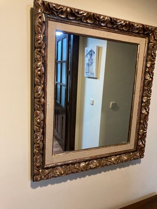 Espejo tallado madera 63x72cm
