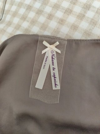 Vestido corto beige/marrón talla única