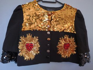 Chaqueta negra y dorada talla S