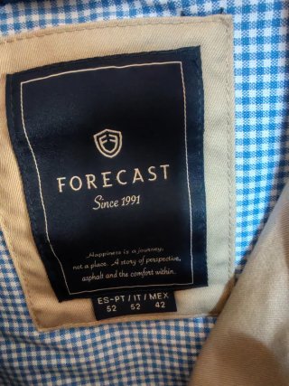 Cazadora Forecast Talla 52 Beige