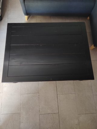 Mesa de centro tailandesa madera negra y roja