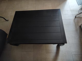 Mesa de centro tailandesa madera negra y roja