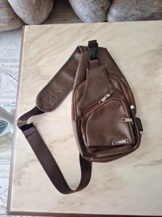 Bolso bandolera hombre piel sintética